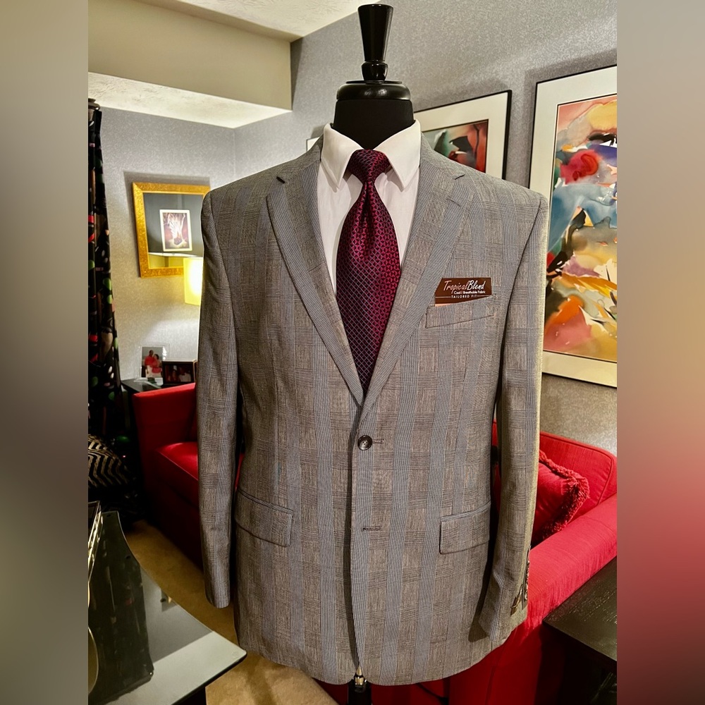 Jos. A. Bank Glen Plaid Tropical Blend Tailored Fit 2-Piece Suit - Cotton & Wool
